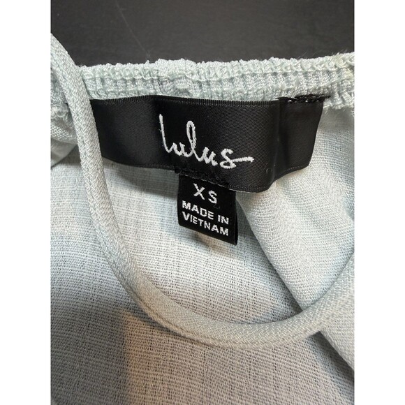 Lulus Endless Vacay Sage Blue Floral Print Surplice Maxi Dress XS - Picture 7 of 10